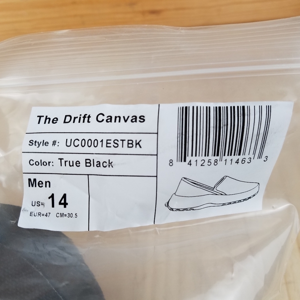 Soft Science Drift Canvas 14 US Black Slip-on Lightweight Boat Shoe Loafers NEW - Picture 15 of 16